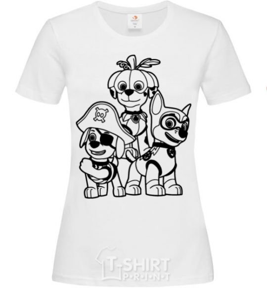 Women's T-shirt Halloween Puppy Patrol White фото