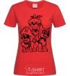 Women's T-shirt Halloween Puppy Patrol red фото