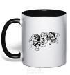 Mug with a colored handle Puppy Patrol play black фото