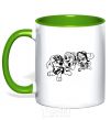 Mug with a colored handle Puppy Patrol play kelly-green фото