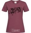 Women's T-shirt Puppy Patrol play burgundy фото