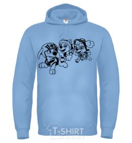 Men`s hoodie Puppy Patrol play sky-blue фото