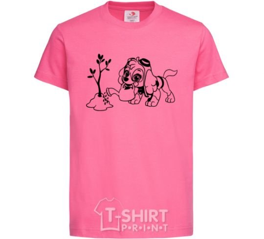 Детская футболка Скай поливает дерево Ярко-розовый фото