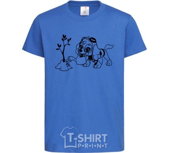 Kids T-shirt Skye's watering the tree royal-blue фото