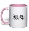 Mug with a colored handle Skye and Everest light-pink фото