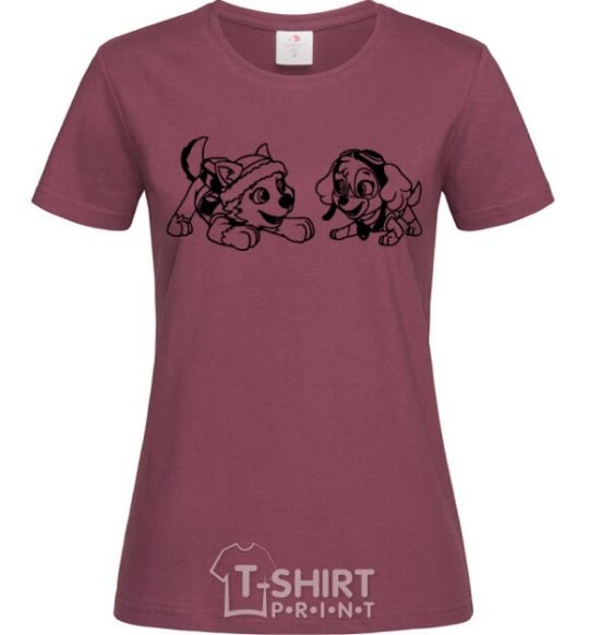 Women's T-shirt Skye and Everest burgundy фото