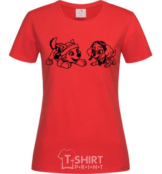 Women's T-shirt Skye and Everest red фото