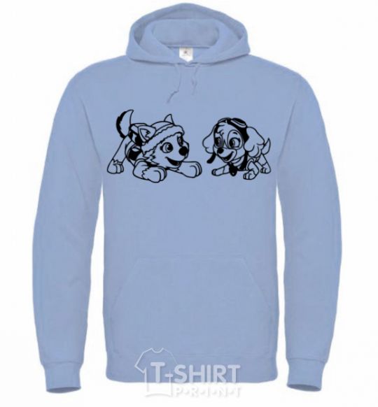 Men`s hoodie Skye and Everest sky-blue фото