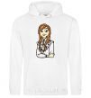 Men`s hoodie Anna Coldheart White фото