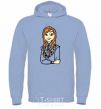 Men`s hoodie Anna Coldheart sky-blue фото