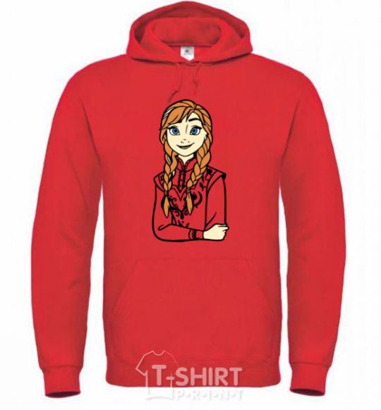 Men`s hoodie Anna Coldheart bright-red фото