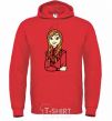 Men`s hoodie Anna Coldheart bright-red фото