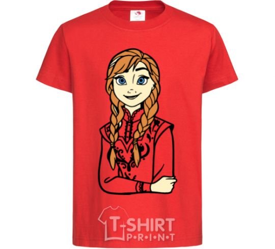 Kids T-shirt Anna Coldheart red фото