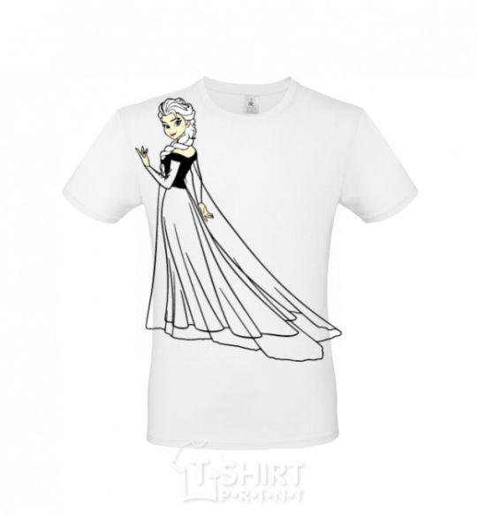 Men's T-Shirt Elsa Coldheart White фото