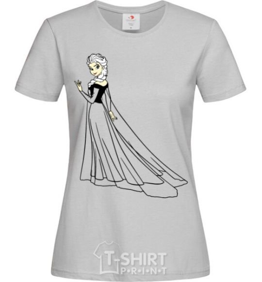 Women's T-shirt Elsa Coldheart grey фото