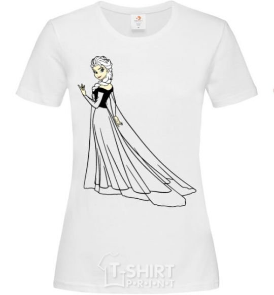 Women's T-shirt Elsa Coldheart White фото