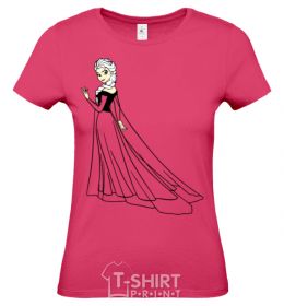 Women's T-shirt Elsa's portrait sky-blue фото