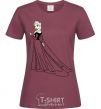 Women's T-shirt Elsa Coldheart burgundy фото