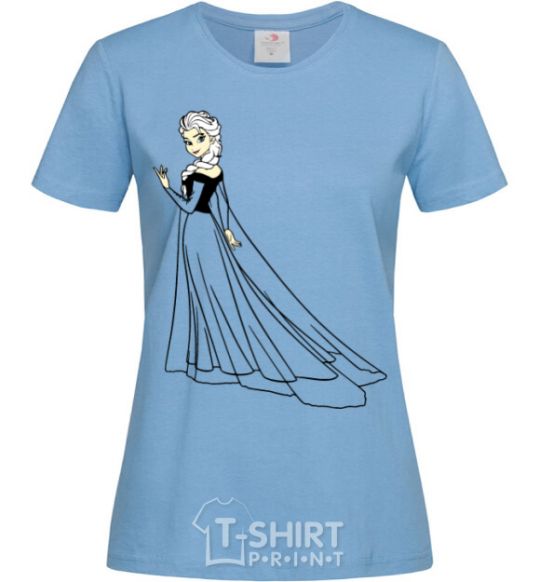 Women's T-shirt Elsa Coldheart sky-blue фото