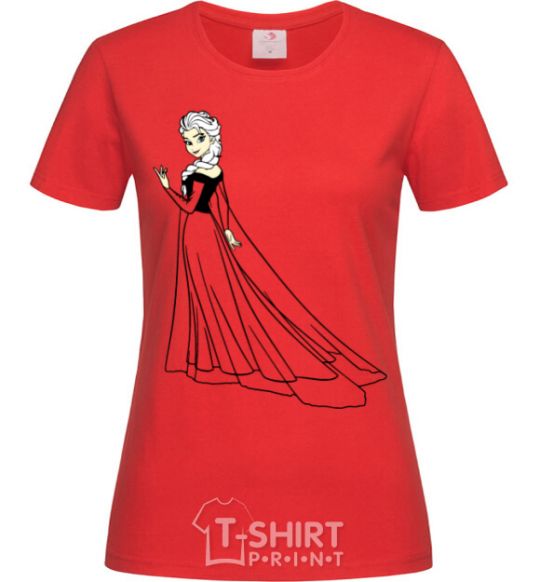 Women's T-shirt Elsa Coldheart red фото