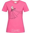Женская футболка Ельза со снежинкой Ярко-розовый фото