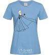 Women's T-shirt Elsa with the snowflake sky-blue фото