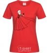 Женская футболка Ельза со снежинкой Красный фото
