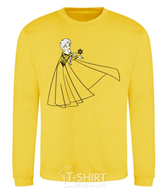 Sweatshirt Elsa with the snowflake yellow фото