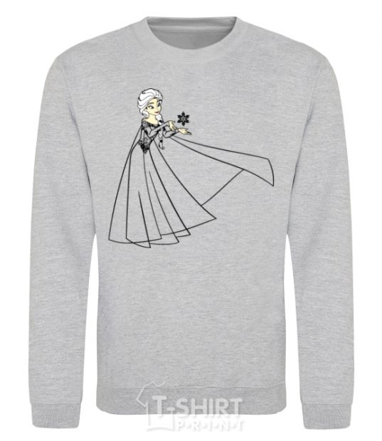 Sweatshirt Elsa with the snowflake sport-grey фото