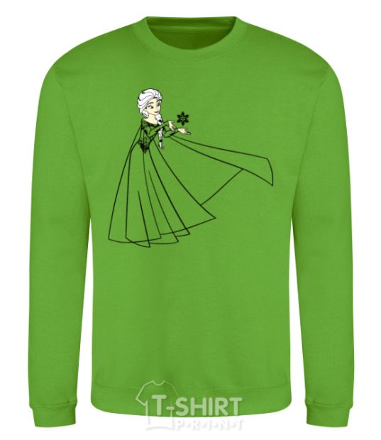 Sweatshirt Elsa with the snowflake orchid-green фото