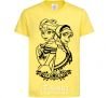 Детская футболка Анна и Эльза узор Лимонный фото