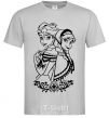 Men's T-Shirt Anna and Elsa pattern grey фото