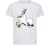 Kids T-shirt Olaf and spring White фото