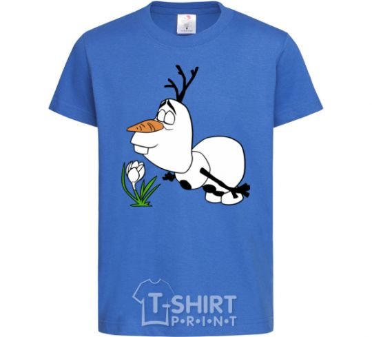 Kids T-shirt Olaf and spring royal-blue фото