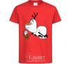 Kids T-shirt Olaf and spring red фото