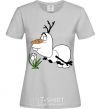 Women's T-shirt Olaf and spring grey фото