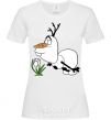 Women's T-shirt Olaf and spring White фото