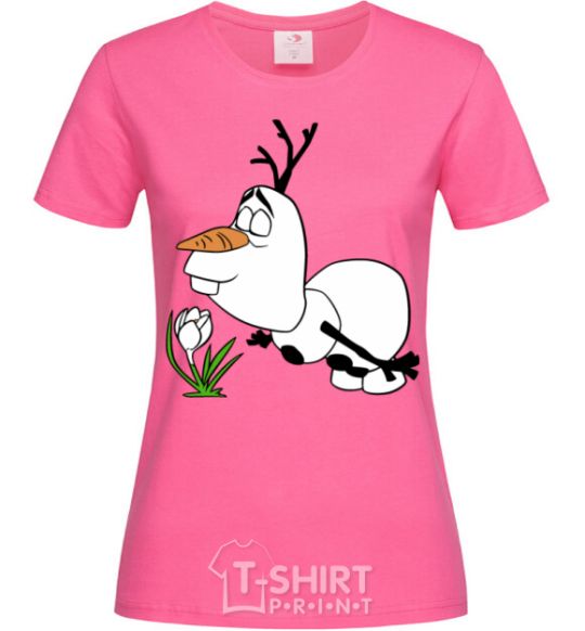 Women's T-shirt Olaf and spring heliconia фото