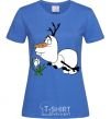 Women's T-shirt Olaf and spring royal-blue фото