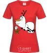 Women's T-shirt Olaf and spring red фото