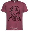 Men's T-Shirt Anna portrait burgundy фото