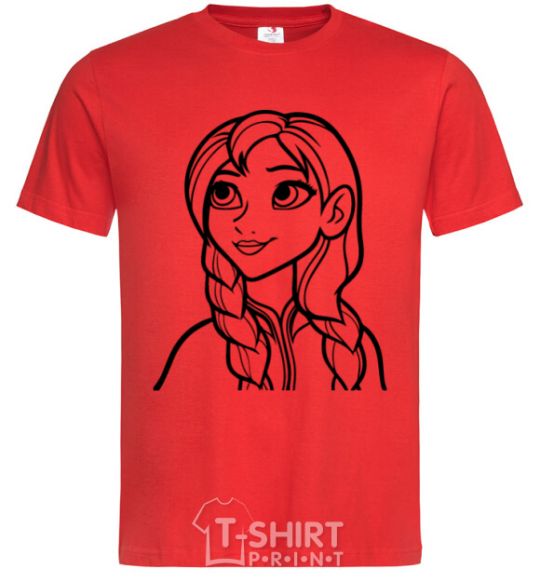 Men's T-Shirt Anna portrait red фото