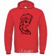 Men`s hoodie Elsa's portrait bright-red фото