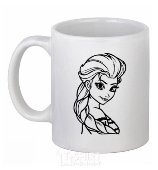 Ceramic mug Elsa's portrait White фото