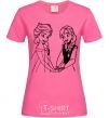 Women's T-shirt Elsa and Anna holding hands heliconia фото