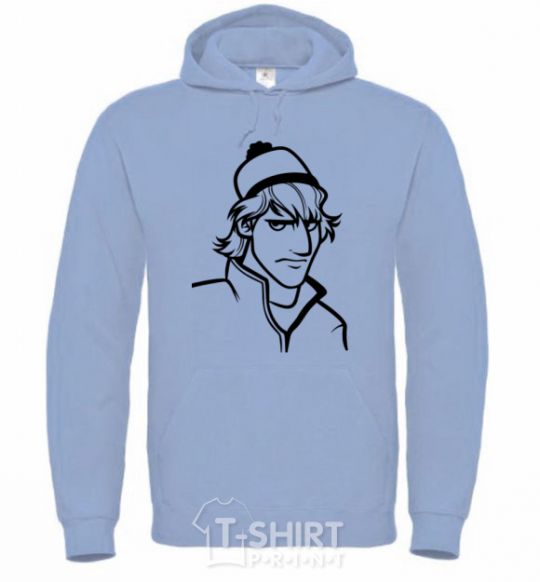 Men`s hoodie Kristoff sky-blue фото