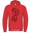 Men`s hoodie Anna profile bright-red фото