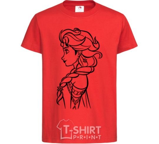 Kids T-shirt Anna profile red фото