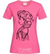 Женская футболка Анна профиль Ярко-розовый фото