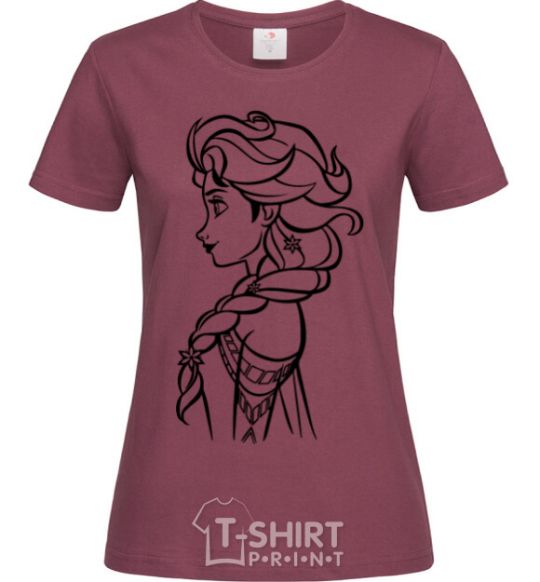 Women's T-shirt Anna profile burgundy фото